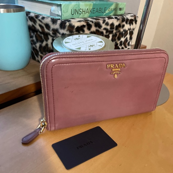 Prada Large Zip Wallet in pink Saffiano leather; EUC - Picture 16 of 16